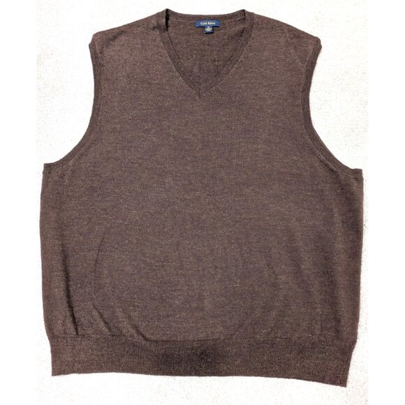 Club Room Other - Club Room Mens Wool Sweater Vest XL Brown Academia Grandpa Preppy Golf Mr Rogers